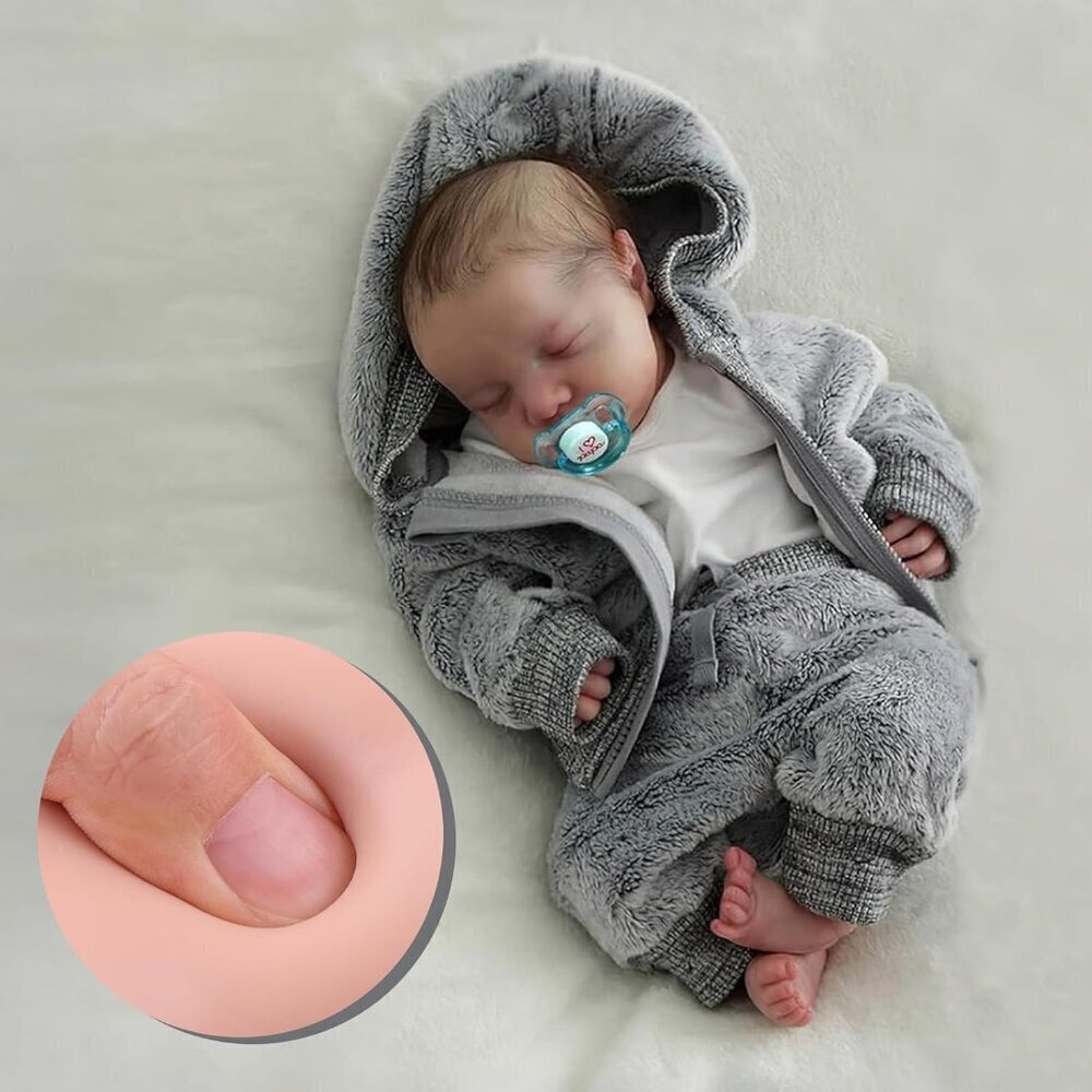 🆕17inch Full Body Vinyl Newborn Baby Dolls Poseable Limbs Sweet Smile Doll Girl